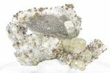 Calcite and Iridescent Chalcopyrite on Dolomite - Missouri #241817-1